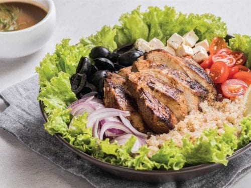 balsamic chicken salad with lemon quinoa recipe